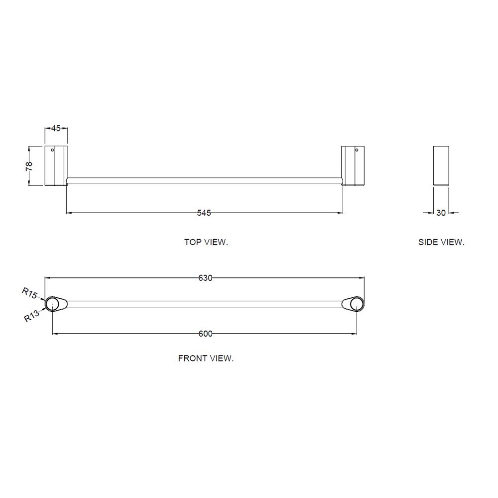 ราวแขวนผ้า HAFELE 485.80.016 สีโครม