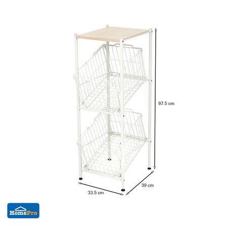 ชั้นวาง 2 ชั้น STACKO SCANDI 33.5x39x97.5 ซม. สีขาว_5