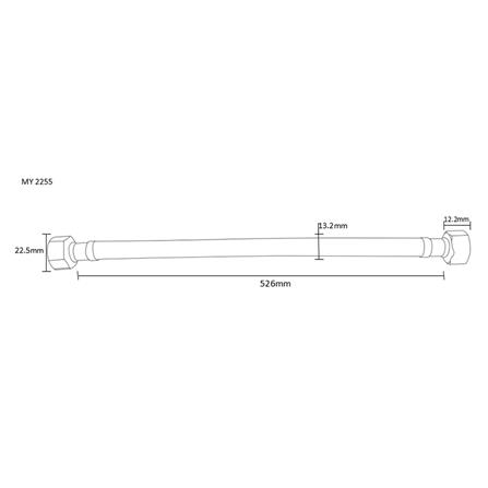 สายน้ำดีสเตนเลสน้ำอุ่น-น้ำเย็น MOYA MY 1165464 22 นิ้ว_2