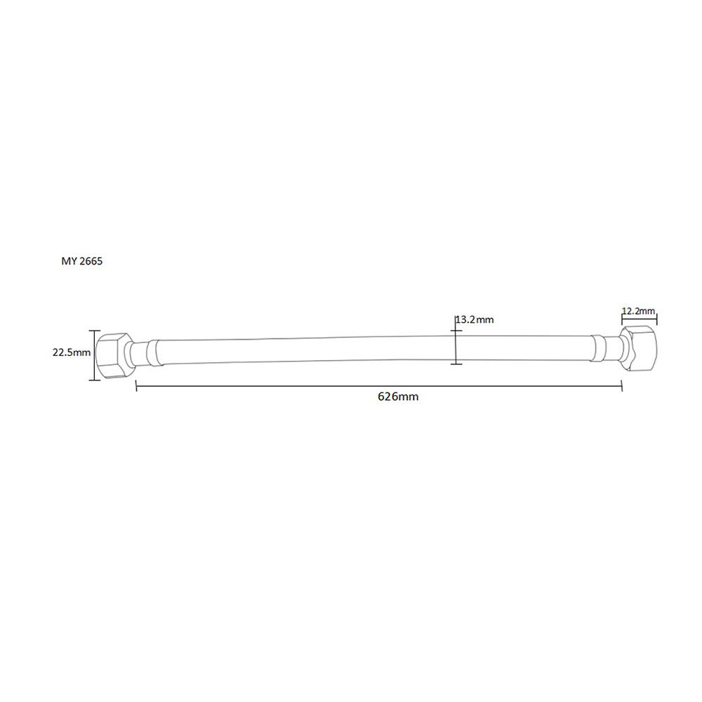 สายน้ำดีสเตนเลสน้ำอุ่น-น้ำเย็น MOYA MY 1165471 26 นิ้ว