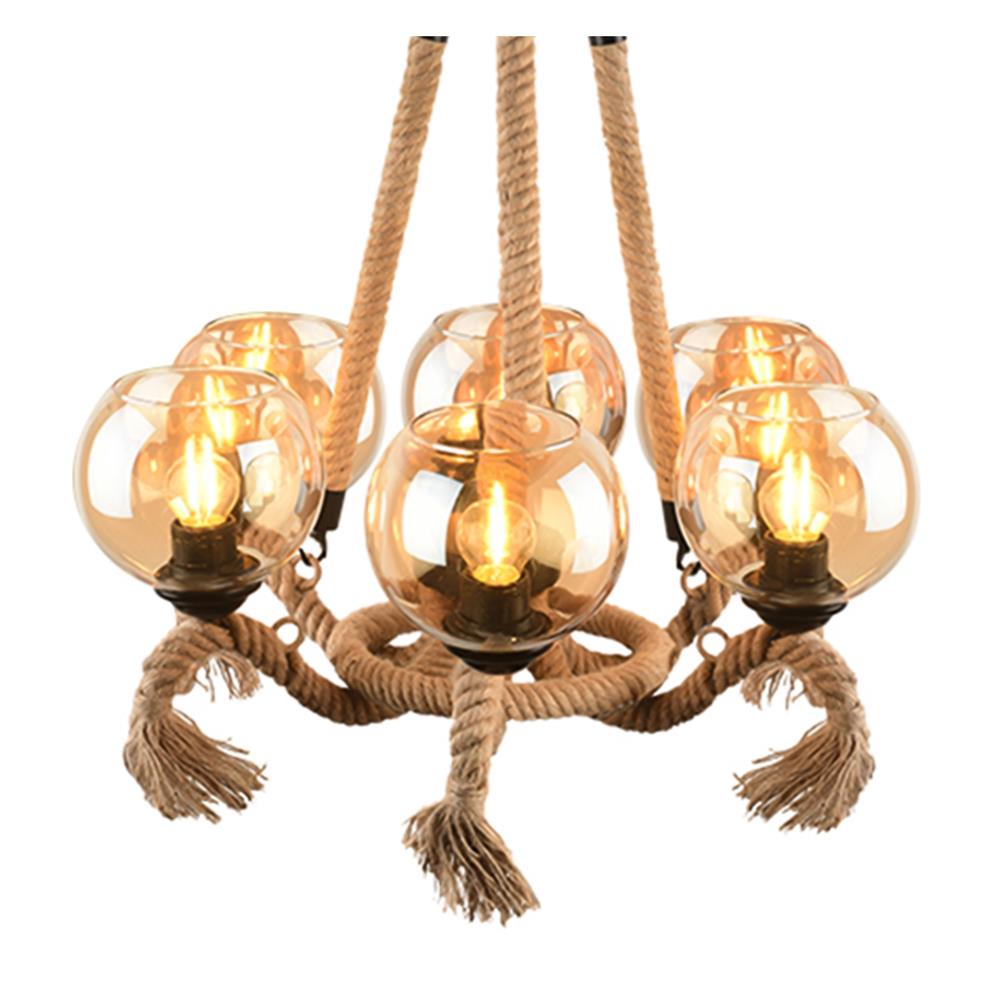 ไฟช่อ LUMAX 01-02872 สีน้ำตาล 6 หัว