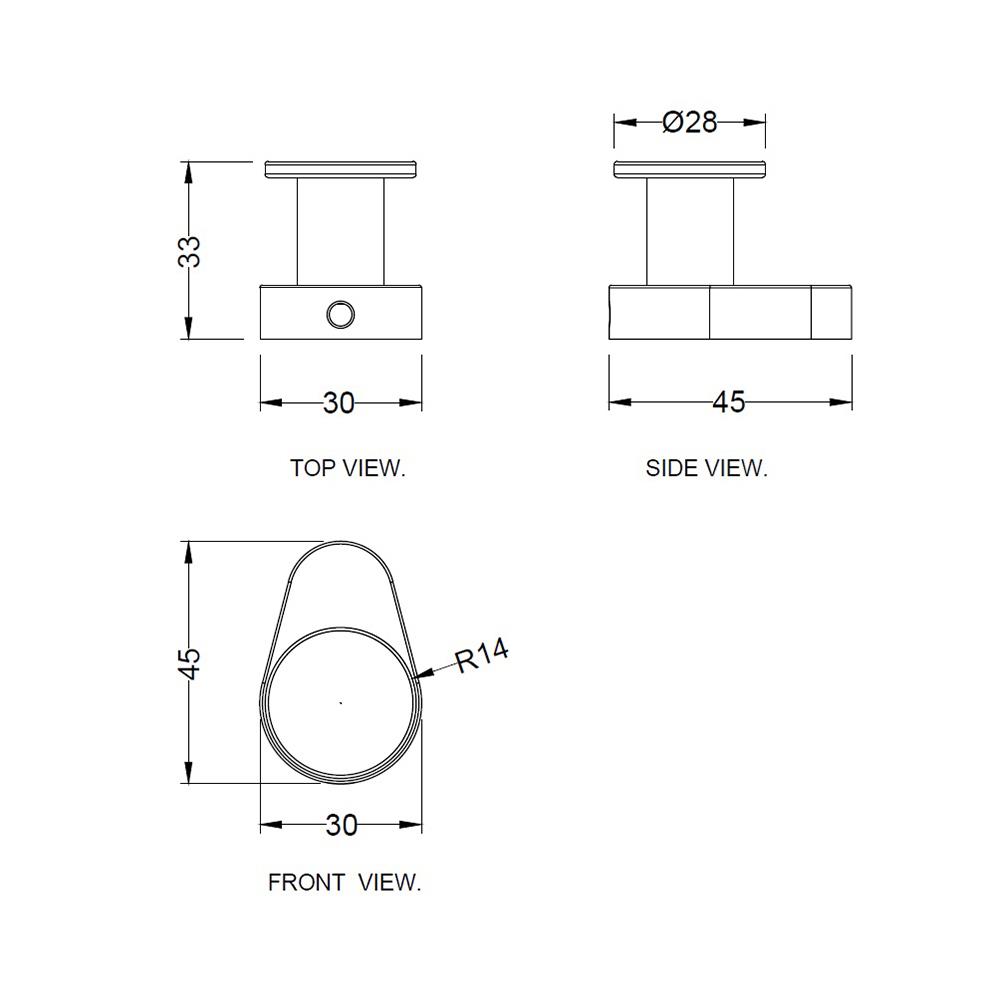 ขอแขวนผ้า HAFELE 485.80.010 สีโครม