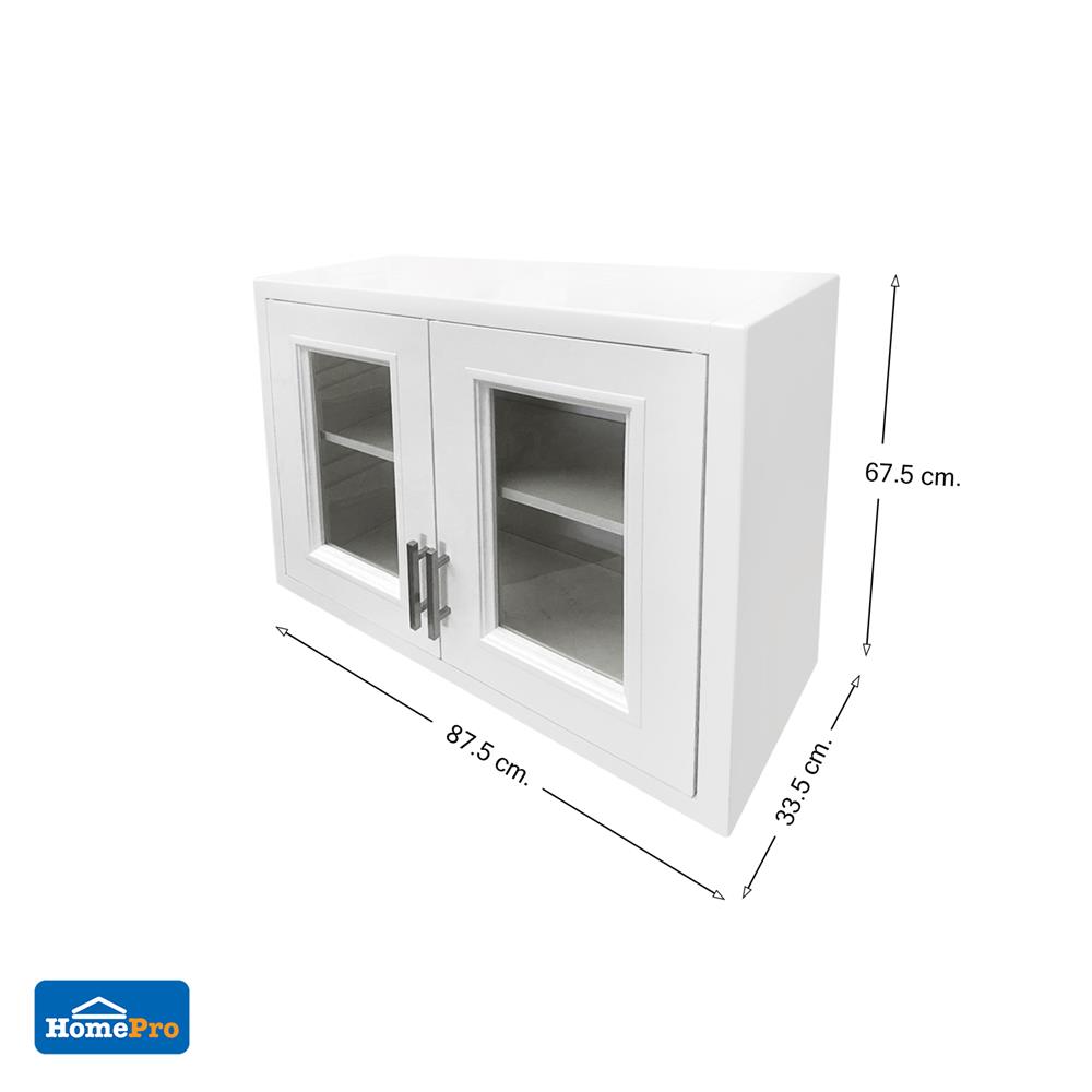 ตู้แขวนคู่กระจก CABIN 87.5x67.5 ซม. สีครีม