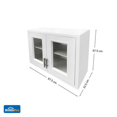 ตู้แขวนคู่กระจก CABIN 87.5x67.5 ซม. สีครีม_3