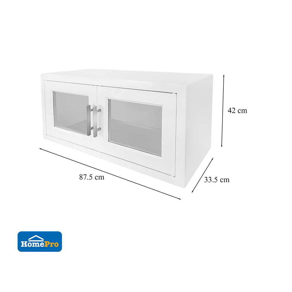 ตู้แขวนเสริมแนวนอนกระจก CABIN 87.5x42 ซม. สีครีม
