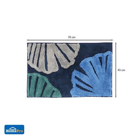 พรม HOME LIVING STYLE GINGKO 45x70 ซม. สีน้ำเงิน_4