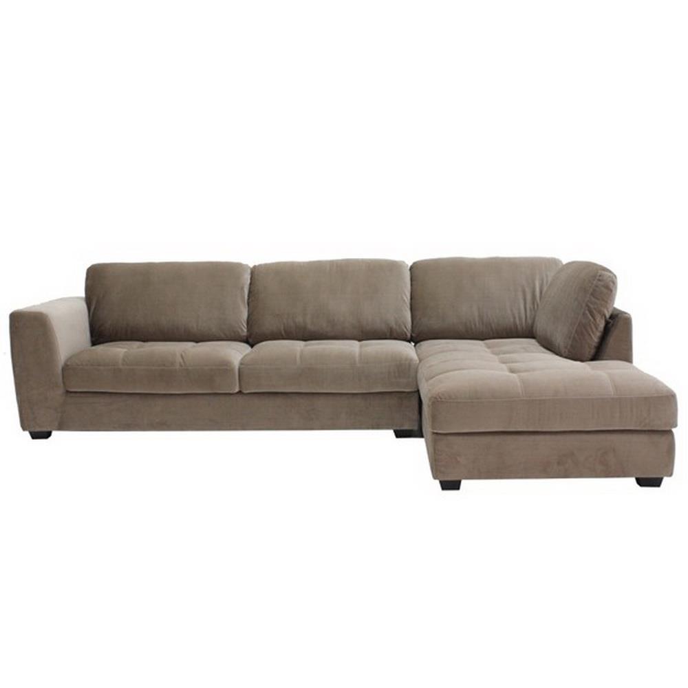 โซฟาผ้าเข้ามุมขวา KONCEPT LASSIE สีน้ำตาลอ่อน