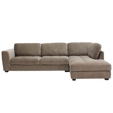 โซฟาผ้าเข้ามุมขวา KONCEPT LASSIE สีน้ำตาลอ่อน_0