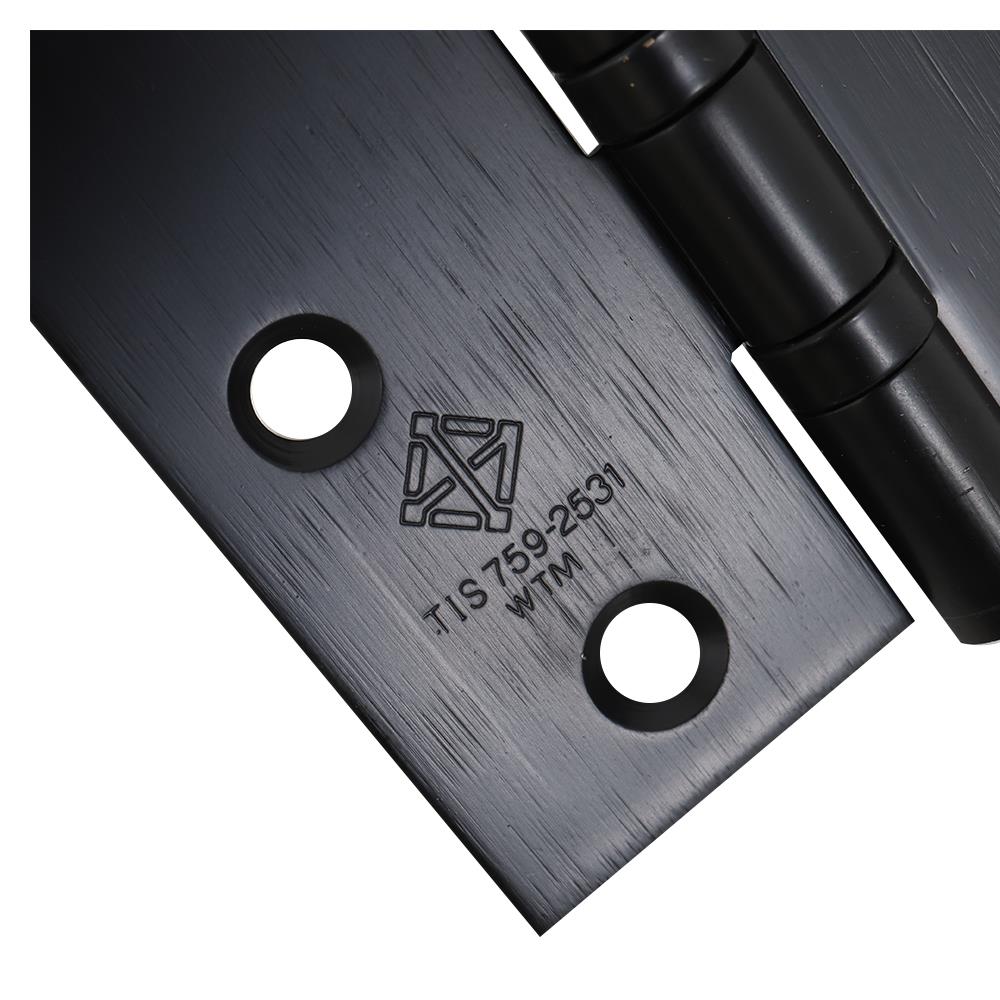 บานพับ 4X3 นิ้ว X 2 มม. AZLE 4BB มอก. สีดำ (แพ็ก 2 ชิ้น)