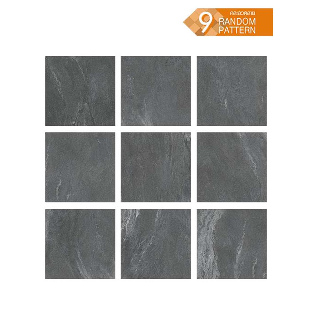 กระเบื้องพื้นพอร์ซเลน  16x16 นิ้ว COTTO ครีก เทาเข้ม PM (HYG) 0.96M2