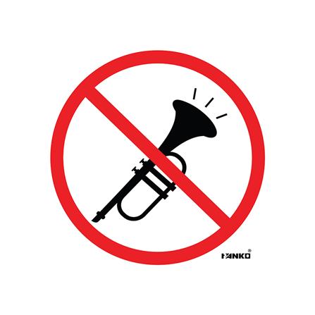 ป้ายจราจรห้ามใช้เสียง PANKO SA2104 สีขาว/แดง_0