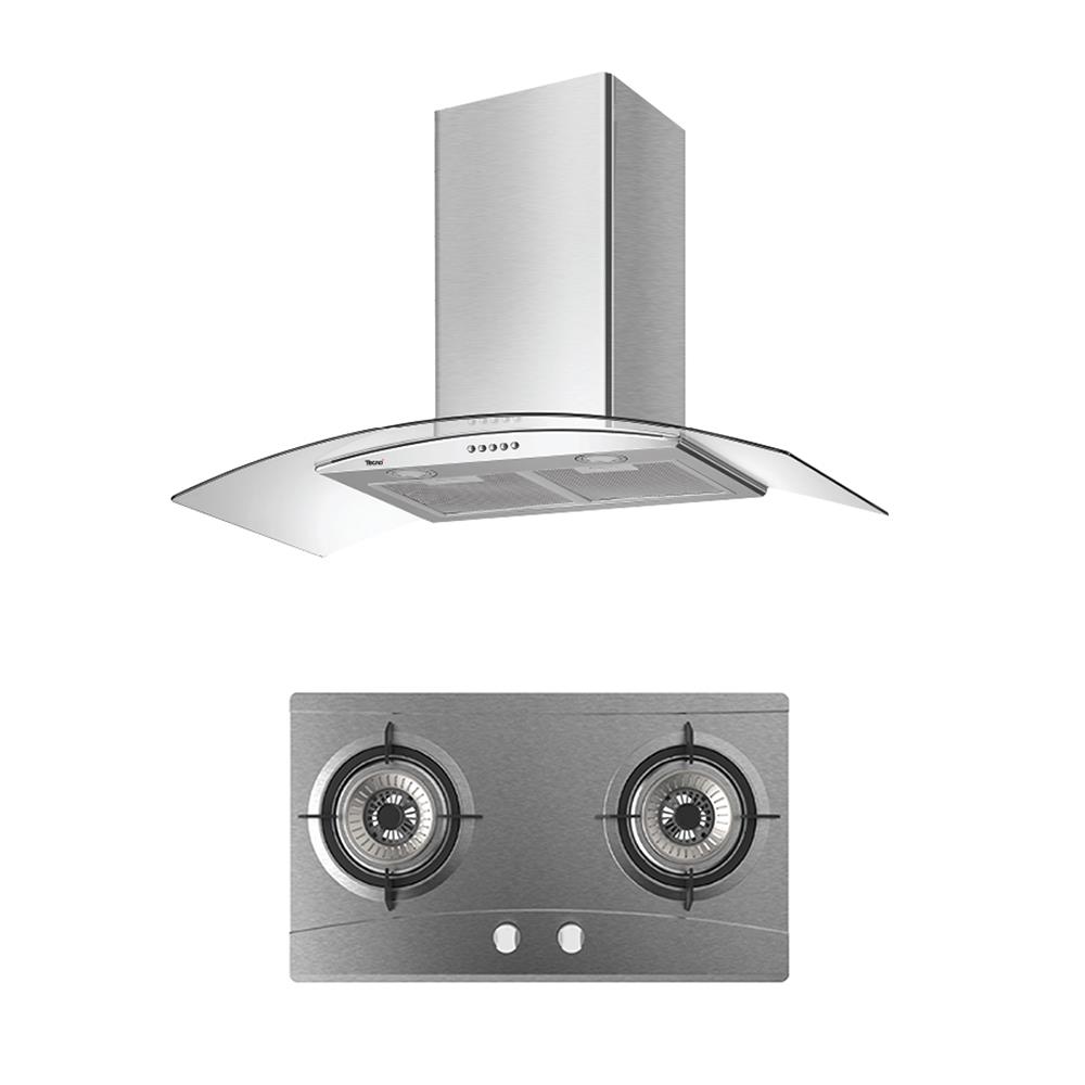 เตาฝัง+เครื่องดูดควัน TECNOSTAR HBJETSS+TNS3490K