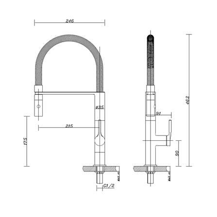 ก๊อกซิงค์เดี่ยวเคาน์เตอร์ HAFELE 495.50.094 สีโครม_1