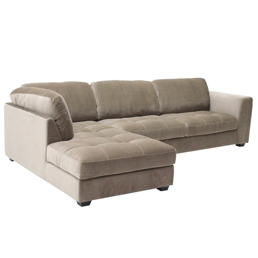 โซฟาผ้าเข้ามุมซ้าย KONCEPT LASSIE สีน้ำตาลอ่อน