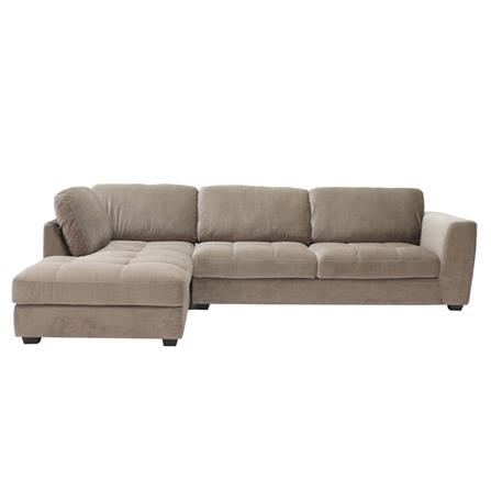 โซฟาผ้าเข้ามุมซ้าย KONCEPT LASSIE สีน้ำตาลอ่อน