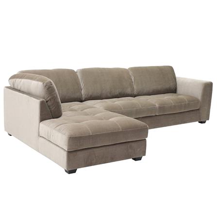 โซฟาผ้าเข้ามุมซ้าย KONCEPT LASSIE สีน้ำตาลอ่อน_1