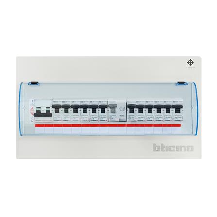 ชุดตู้คอนซูมเมอร์ยูนิต 14 ช่อง 63 แอมป์ พร้อมกันไฟรั่ว/ไฟดูด BTICINO