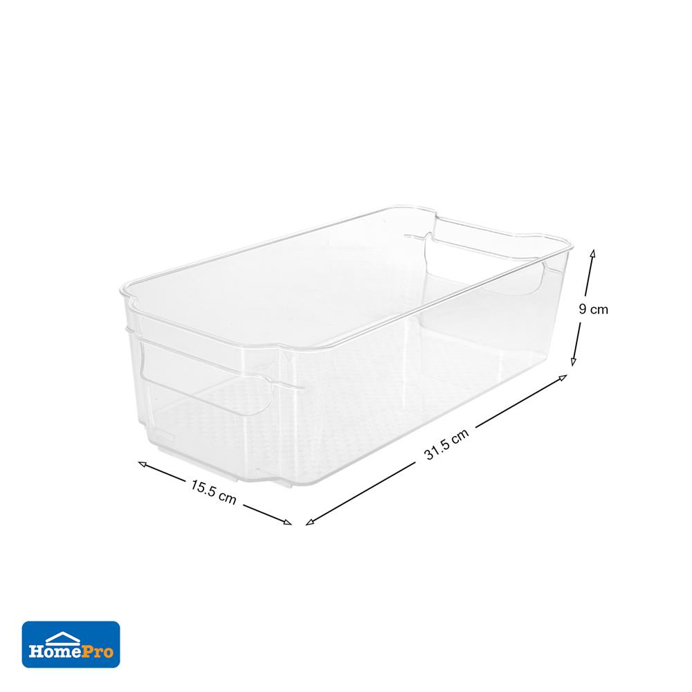 กล่องจัดเก็บในตู้เย็นซ้อนได้ 31.5x15.5x9cm.KECH