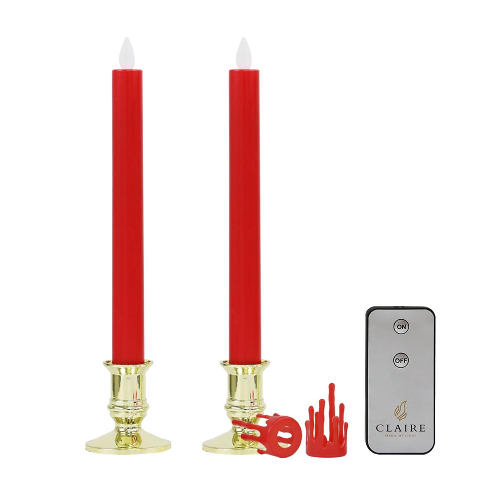 เชิงเทียน LED CLAIRE 0.06 วัตต์ WARMWHITE 27.5 ซม. สีแดง/ทอง