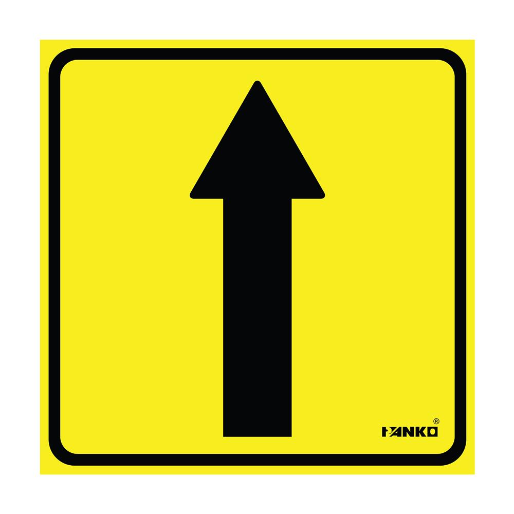 ป้ายจราจรตรงไป PANKO SA2112 สีเหลือง/ดำ