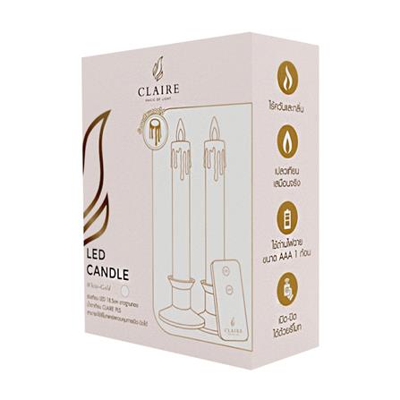 เชิงเทียน LED CLAIRE 0.06 วัตต์ WARMWHITE 18.5 ซม._4