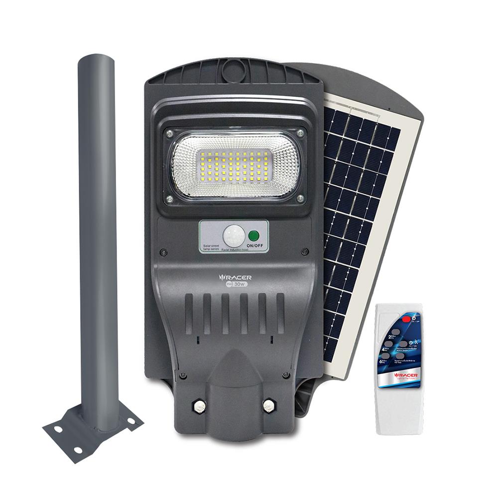 ไฟถนน SOLAR RACER EXTRA LIFE 30 วัตต์ DAYLIGHT สีเทา