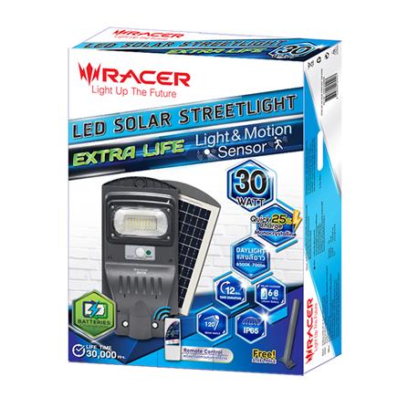 ไฟถนน SOLAR RACER EXTRA LIFE 30 วัตต์ DAYLIGHT สีเทา_3
