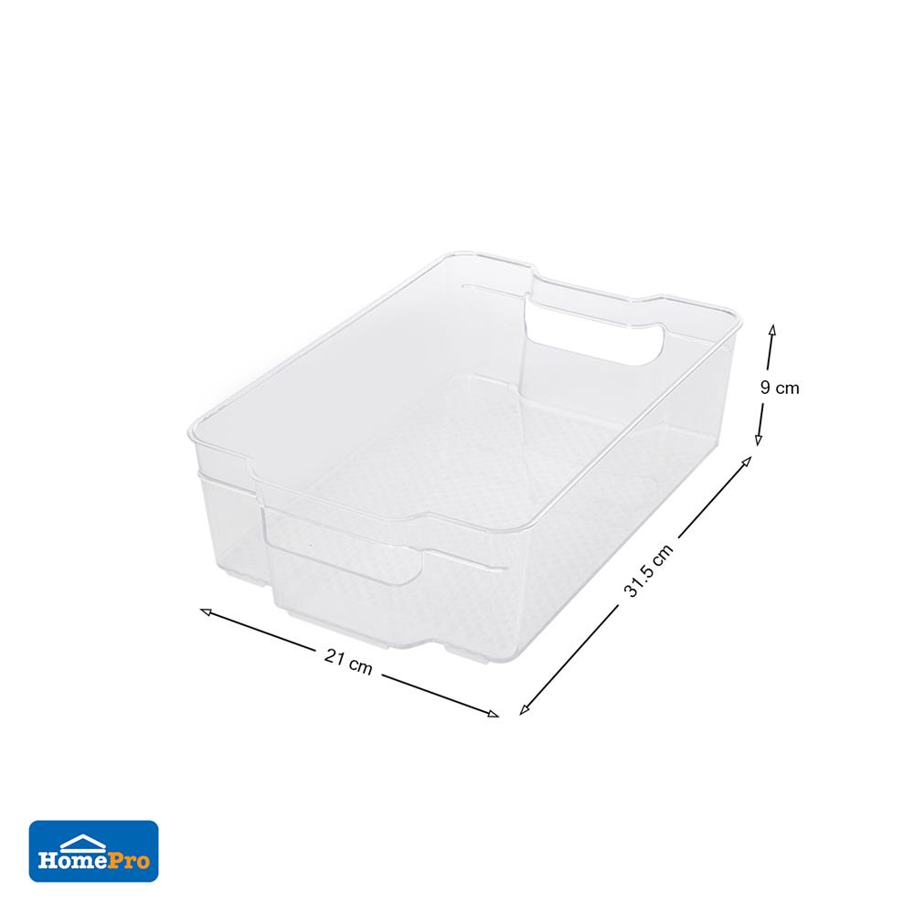 กล่องจัดเก็บในตู้เย็นซ้อนได้ 31.5x21x9cm.KECH