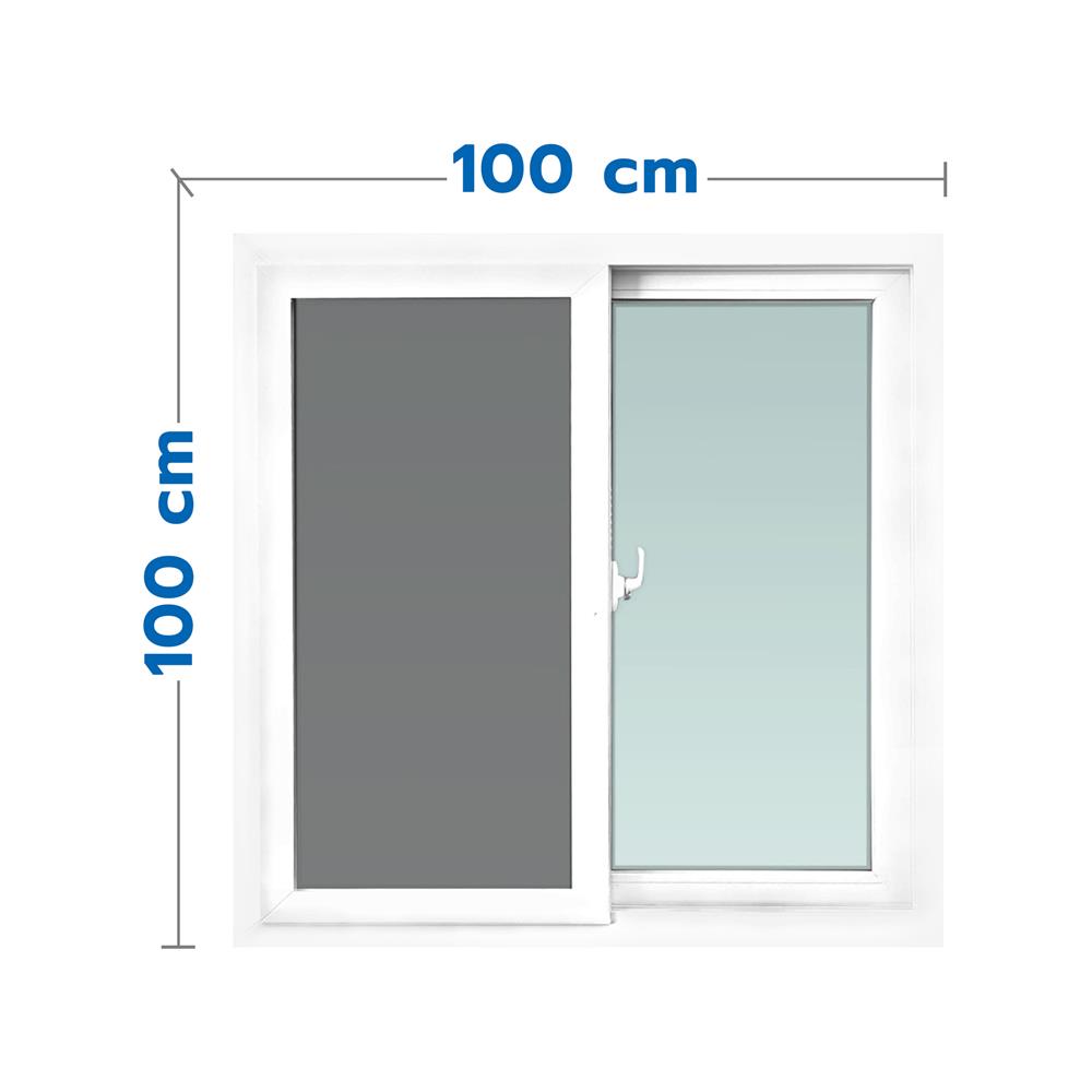 หน้าต่างเลื่อน UPVC S-S มุ้ง WINDOW ASIA ECO 100X100 ซม. สีขาว