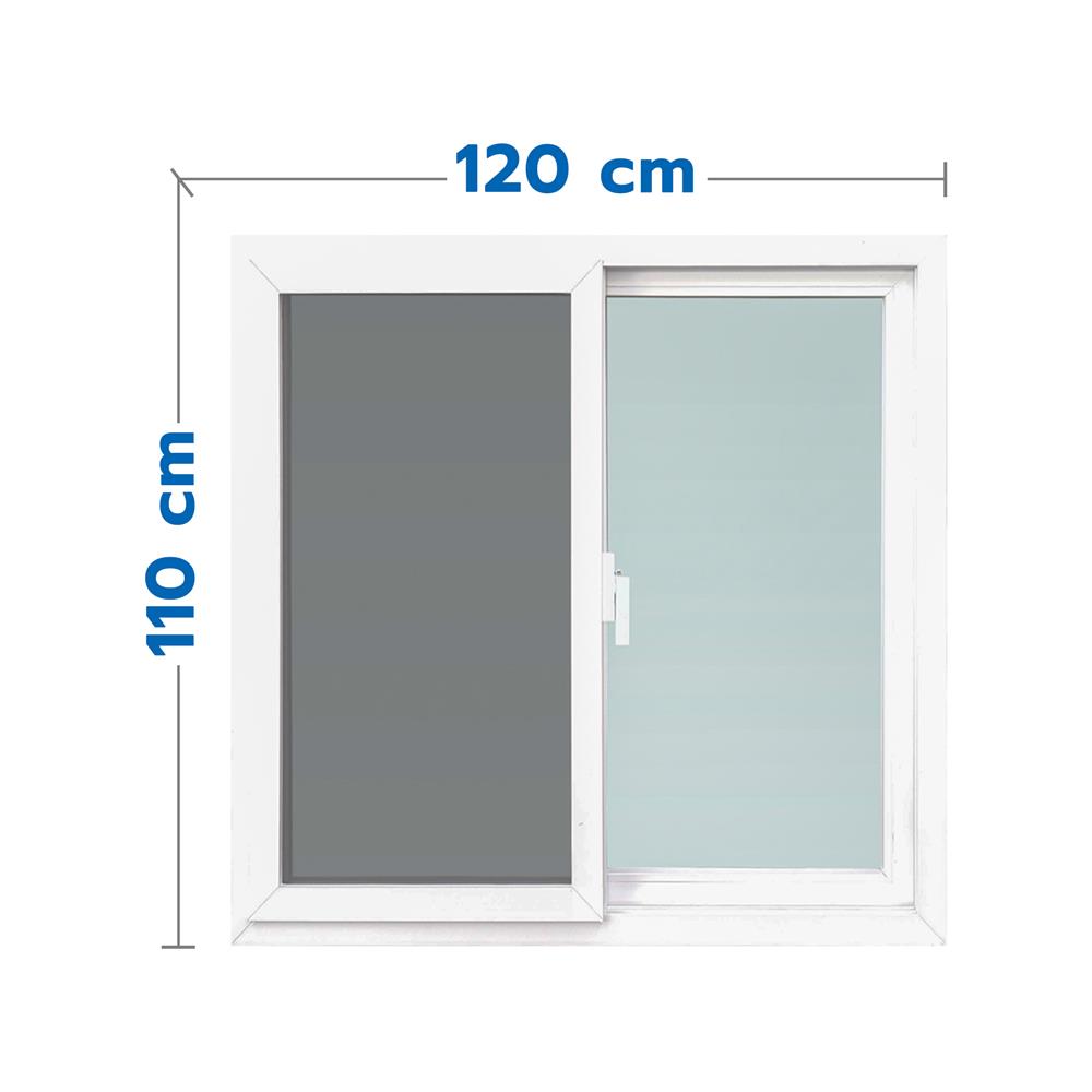 หน้าต่างบานเลื่อน UPVC S-S มุ้ง WINDOW ASIA 120X110 ซม. สีขาว