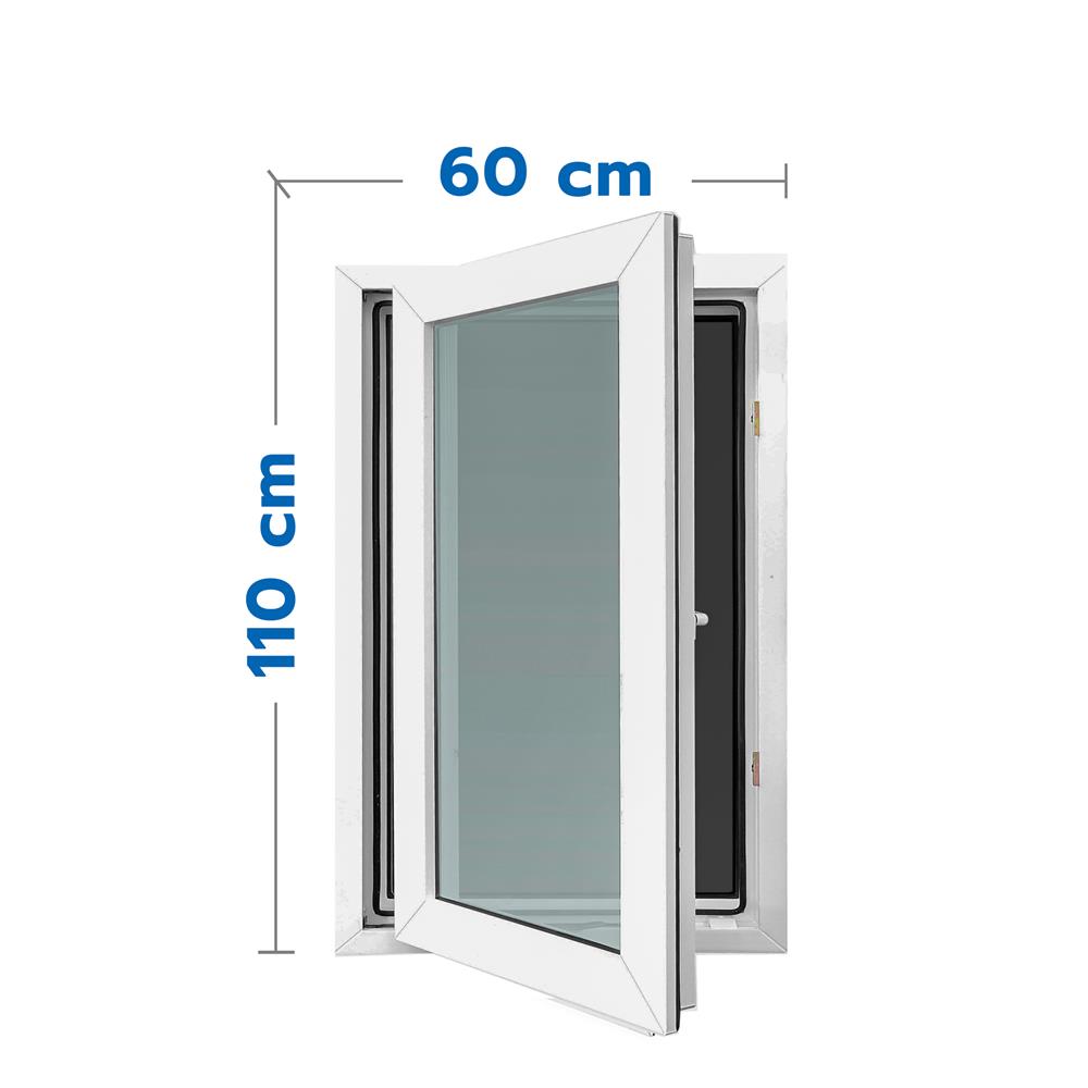 หน้าต่างบานเปิด UPVC มุ้ง WINDOW ASIA 60X110 ซม. สีขาว