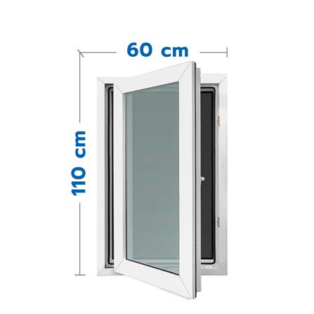 หน้าต่างบานเปิด UPVC มุ้ง WINDOW ASIA 60X110 ซม. สีขาว