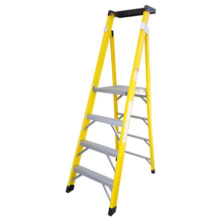 NON-CONDUCTIVE LADDER WITH HANDLE MATALL FGHP104S 4-STEP_0