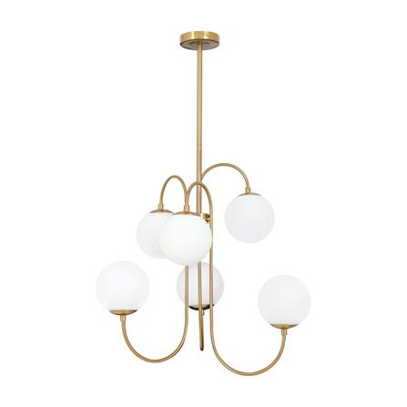 ไฟช่อ CARINI D20822-6 สีขาว/ทอง 6 หัว_0