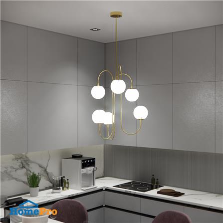 ไฟช่อ CARINI D20822-6 สีขาว/ทอง 6 หัว_2