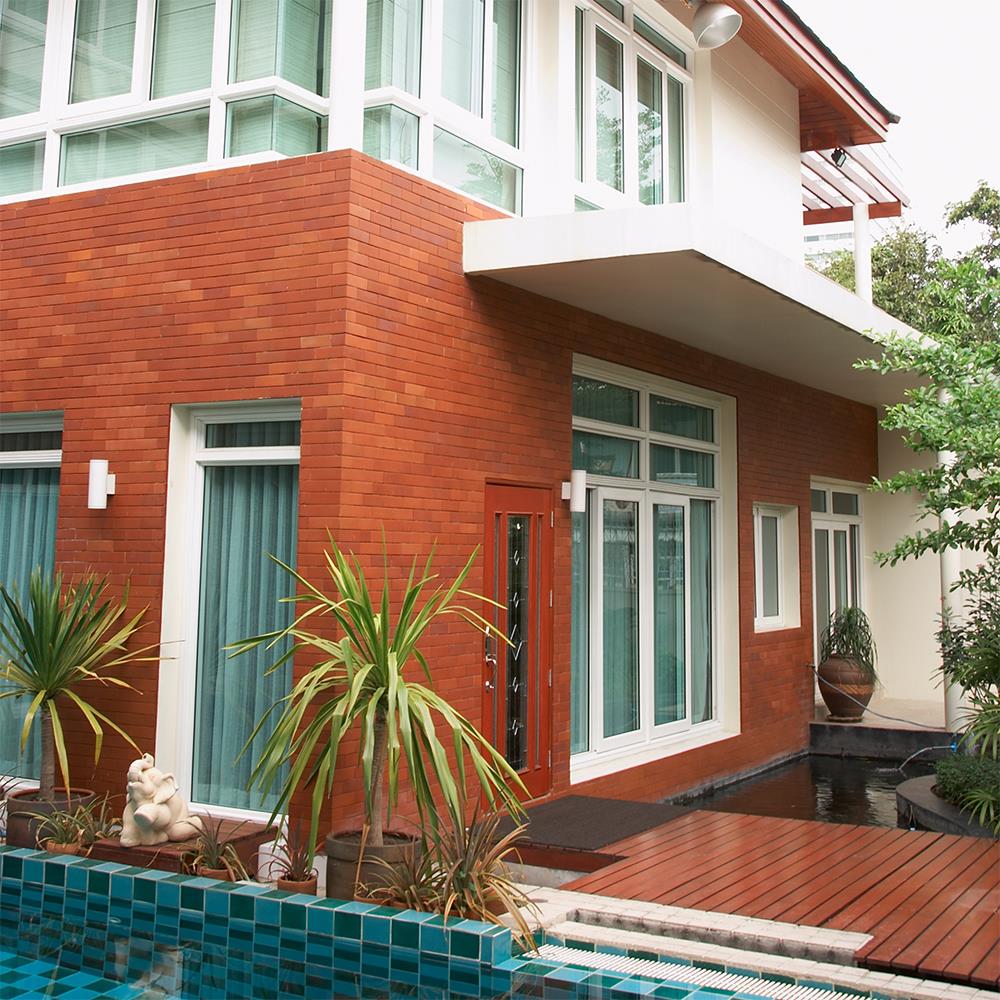 กระเบื้องดินเผา 2x9 นิ้ว KENZAI เอ็กซ์ทรูด ไทล์ ไวท์ สโตน 50P