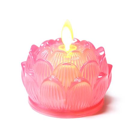 เทียน LED ดอกบัว CLAIRE 0.06 วัตต์ WARMWHITE 8.5 ซม. สีชมพู