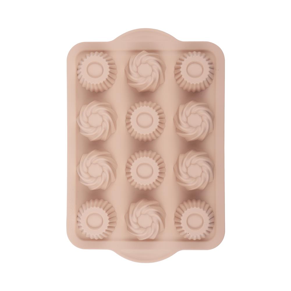 ถาดแม่พิมพ์ 12 หลุม COOK CHARMY 34x22 ซม. สีเบจ