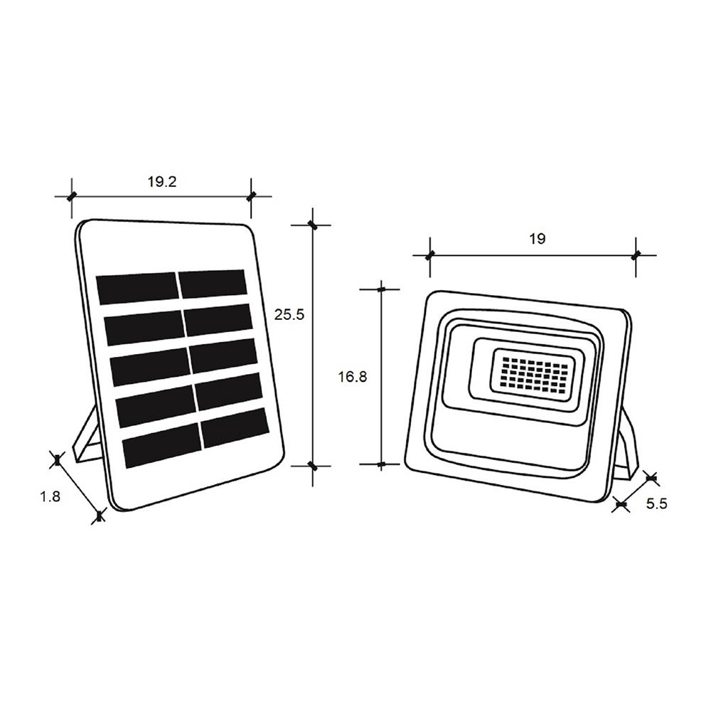 ไฟสปอตไลท์ SOLAR HI-TEK HFSS000 30 วัตต์ DAYLIGHT สีเทา/ดำ