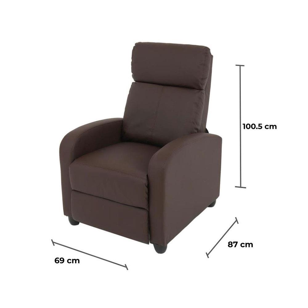 เก้าอี้ปรับเอนนอน FURDINI MUZE สีน้ำตาล