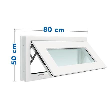 หน้าต่างบานกระทุ้ง UPVC มุ้ง WINDOW ASIA 80X50 ซม. สีขาว_0