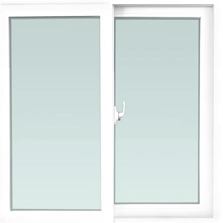 หน้าต่างเลื่อน UPVC S-S ไม่มีมุ้ง WINDOW ASIA ECO 100X100 ซม. สีขาว_1