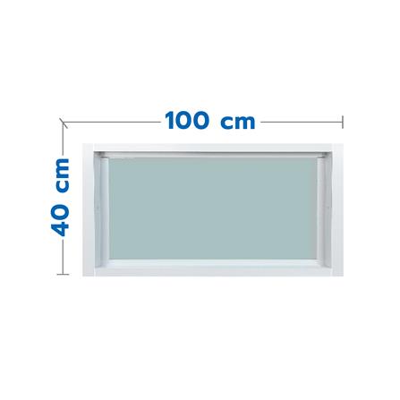 ช่องแสงหน้าต่าง UPVC WINDOW ASIA 100x40 ซม. สีขาว_0