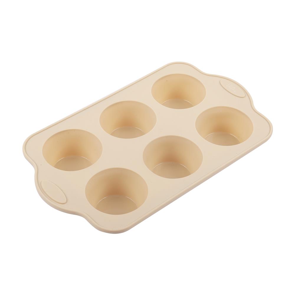 ถาดแม่พิมพ์ 6 หลุม COOK CHARMY 30x18 ซม. สีเบจ