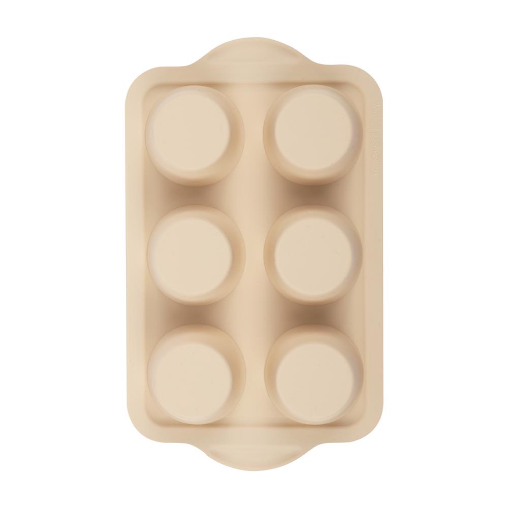 ถาดแม่พิมพ์ 6 หลุม COOK CHARMY 30x18 ซม. สีเบจ