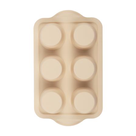 ถาดแม่พิมพ์ 6 หลุม COOK CHARMY 30x18 ซม. สีเบจ_2