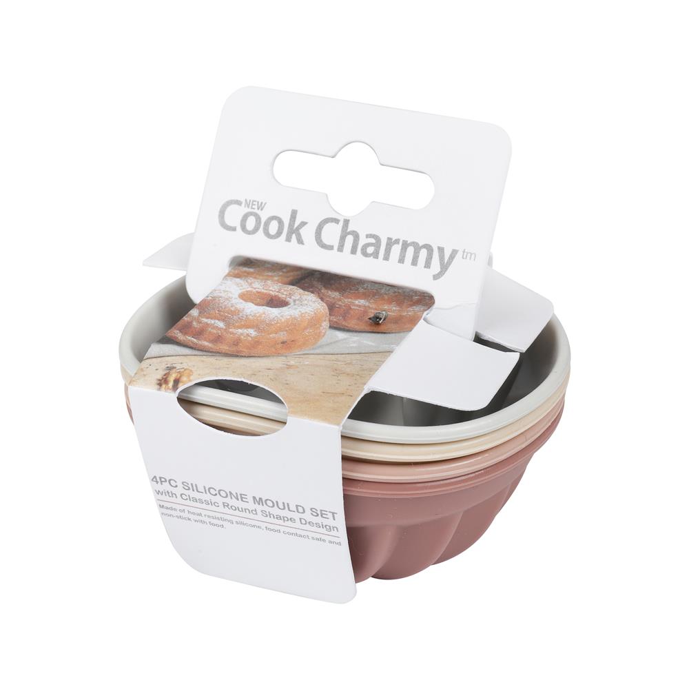 แม่พิมพ์ซิลิโคนมีรู COOK CHARMY 4 ชิ้น หลากสี