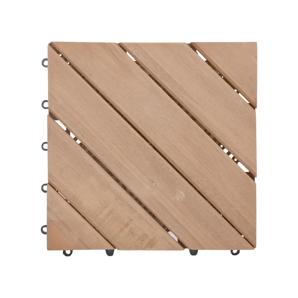 ทางเท้าไม้เต็ง หน้าใหญ่ลายเฉียง SPRING 30x30 ซม.