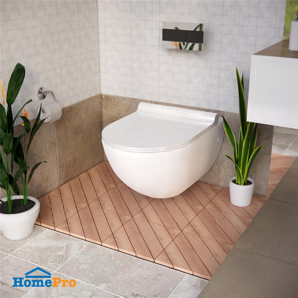 ทางเท้าไม้เต็ง หน้าใหญ่ลายเฉียง SPRING 30x30 ซม.