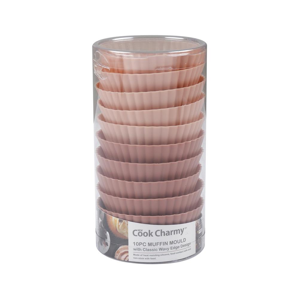แม่พิมพ์ซิลิโคน COOK CHARMY 7 ซม. แพ็ก 10 ชิ้น สีเบจ